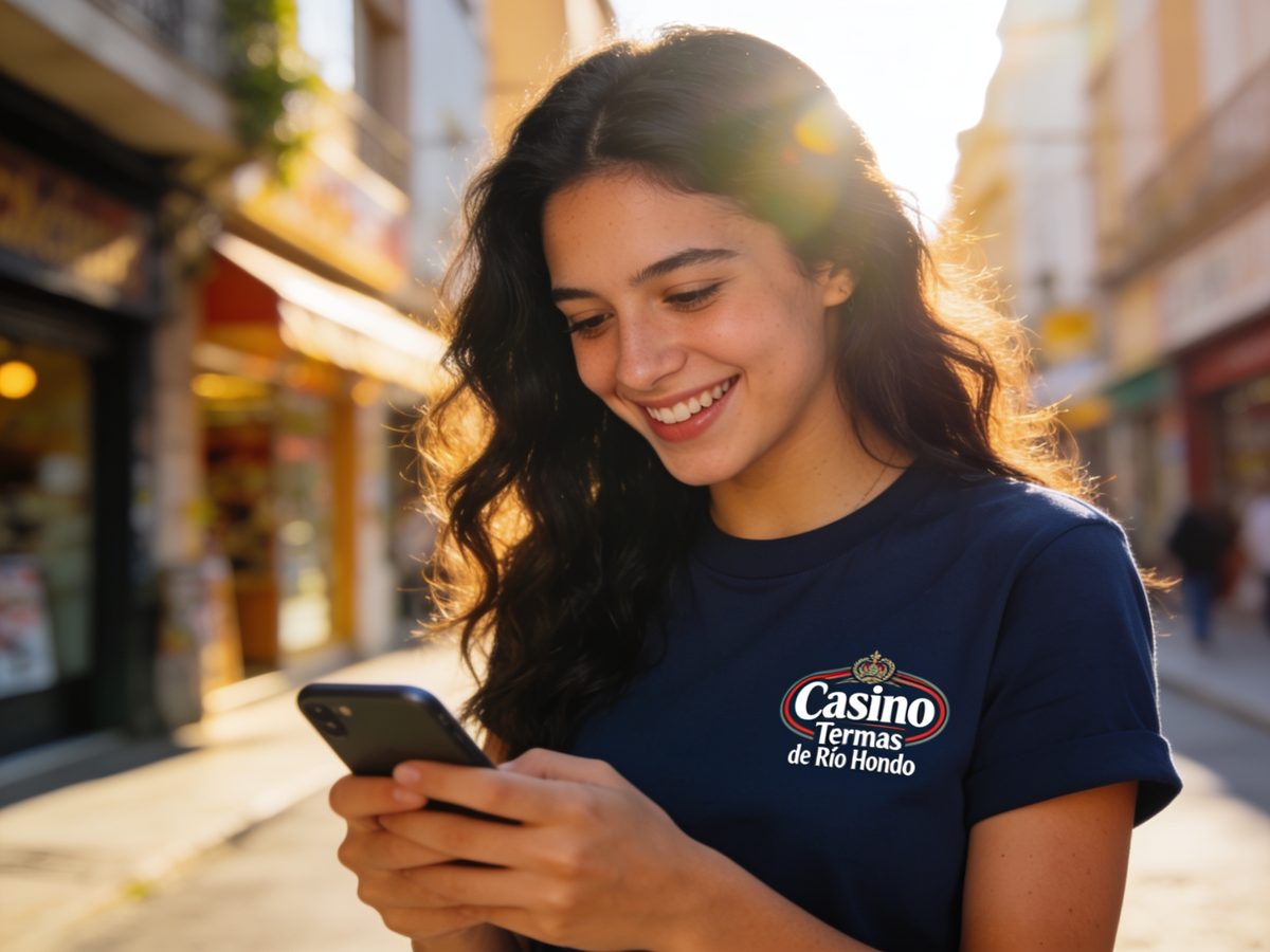 Imagen ilustrativa: una visitante con su teléfono
